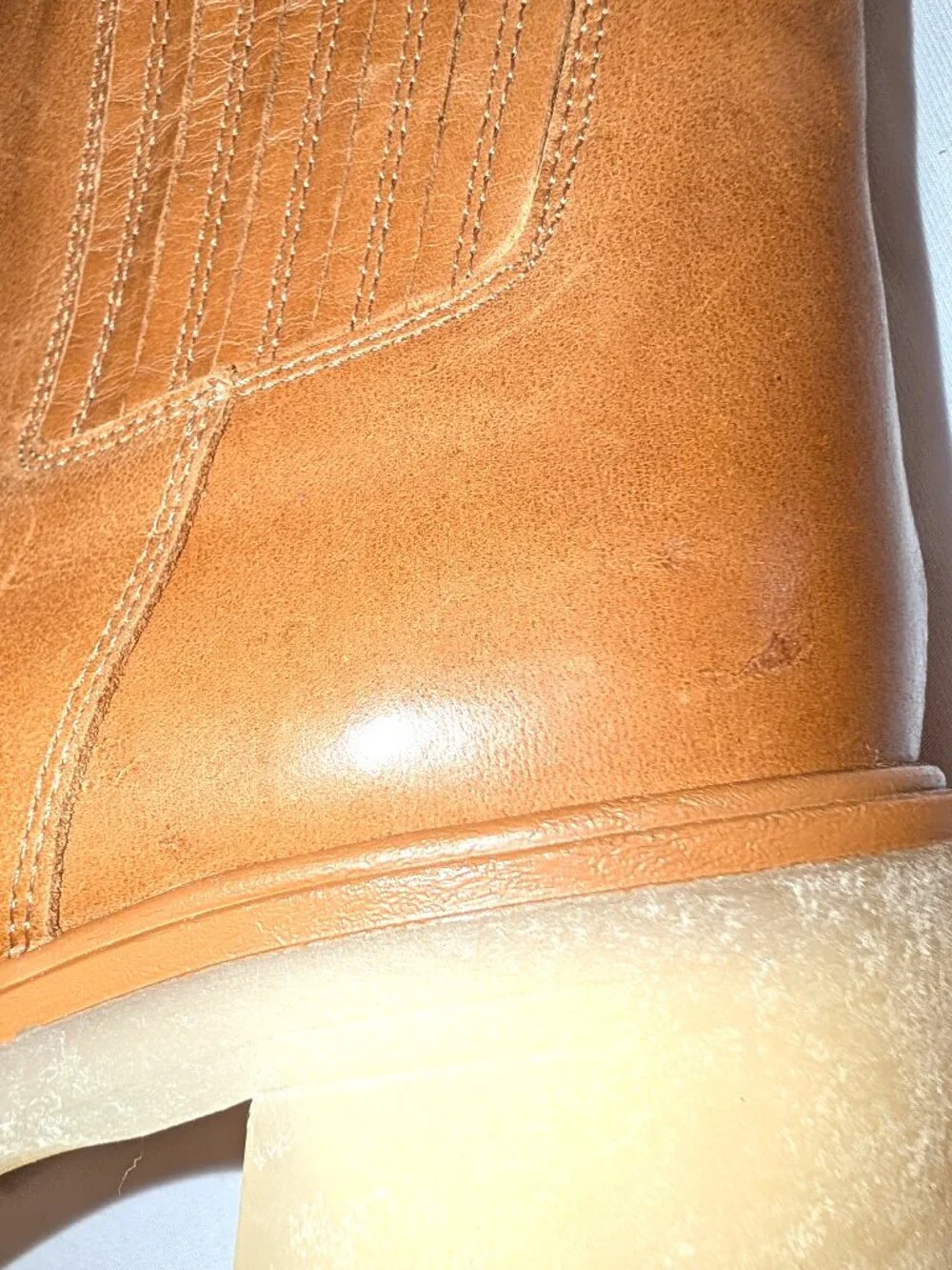 NWOT Free People | James Chelsea Boot Almond Tan Leather | Size US 11 (EU 41)